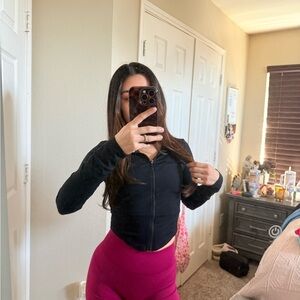 Black Athletic Zip-up